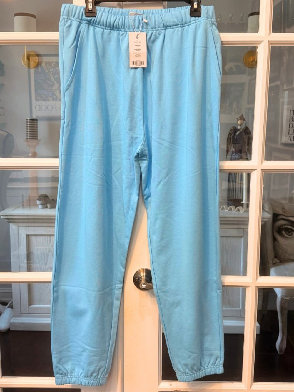 NWT Year of Ours Women’s Light Blue Sweatpants Joggers Pockets Oversized M / L